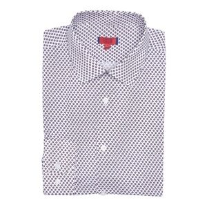 𝅺ZNT18 Geo Print Modern Trim Fit Dress Shirt